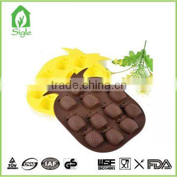 Pineapple Shape Ice Cube Freeze Mold Bar Party Drink Ice Candy mold Jelly Tray Maker silicone ice cube tray