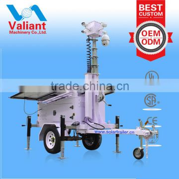 High Resolution Weatherproof portable cctv trailer