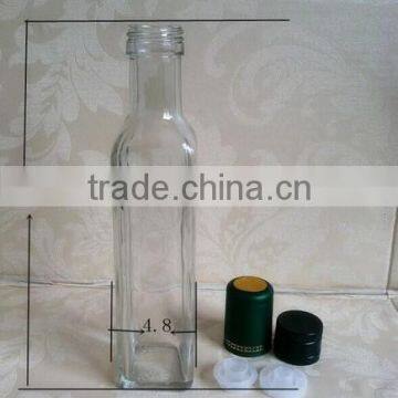 Olive Oil glass Bottle 250ml with inset cap