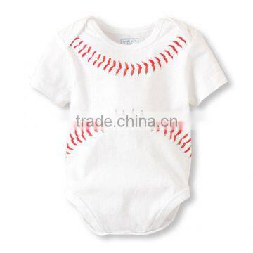 cute base ball style sport new design baby onesie