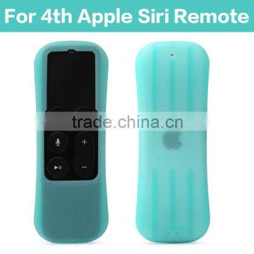 Fluorescent Silicone Rub Case Skin For 4th Generation The New apple TV 4 Siri Controller Protector with hand loop and dust Plug