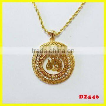 18k metal pendant for scarf islam jewelry