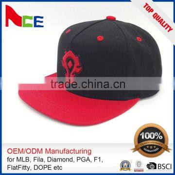 Fashion Black Cheap Embroidery Snapback Cap Wholesale Fashion Breathable Cycling Cap