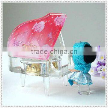 Faceted Piano Printing Music Box for Girls Gifts