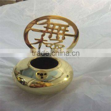 Gold-plated round ball metal Taoism products die casting hardware parts in gold plating finished