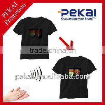 Sound sensitive EL flash t-shirt , EL t-shirt for party