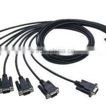 DB62 Male to 8 x DB9 male Cable RS-232