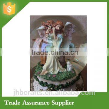 Angel Deer Bunny, Angel With Flute Hummingbirds Base, Water Globe photo-3
