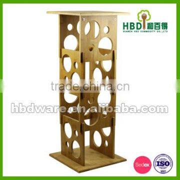 Hiqh quality folding bamboo adjustable wine rack wholesale