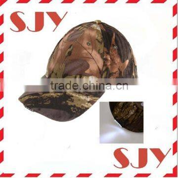 Outdoor Camo Five Panel LED light baseball caps hats