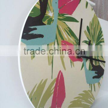 Fine Summertime Flower Decorative Wholesale Wooden Handmade Wall Clock photo-2