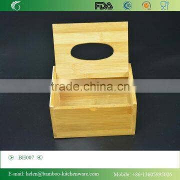 BH007/2015 Hot Selling Handmade Bamboo Napkin Box Bamboo Table Napkin Case Factory Supply Handmade Tissue Holder for Wholesale