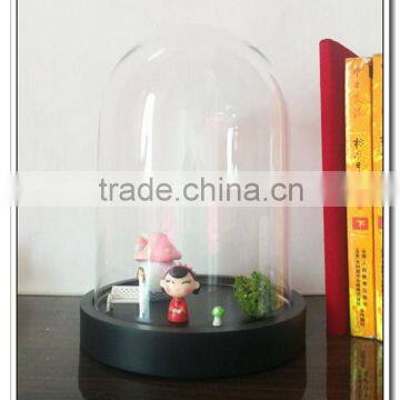 []Any colors Glass Dome Display Black White Concrete Brown Naturak Base[] Dried Flower Terrarium[] Large& Mini Glass Dome Cloche