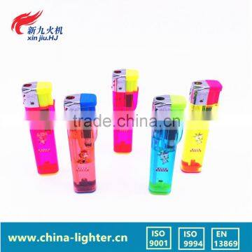 Pvc Picture New Design Colorful Windproof Refilled Gas Cigratte Lighter