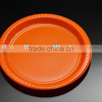 10 inch orange plastic disposable plates PS