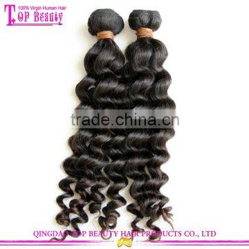 Double Drawn 100% Virgin Real Brazilian Hair Weft Cheap Deep Wave Human Hair Weft photo-6