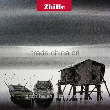 Wholesale Dropshipping Mordern Oil Painting on Canvas Boat Sailing Shadow Box Frames Wholesale in Home Decor photo-4