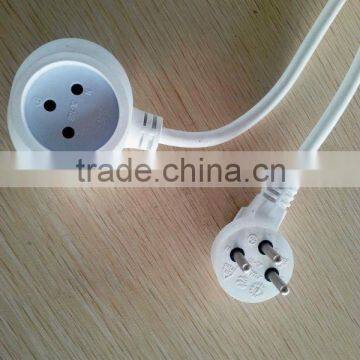 Israel 3 pin power plug h05w-f 3g1.5mm2 power cords