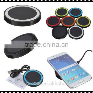 Q5 Wireless Mobile Charger Qi Wireless Mobile Charging Pad With USB Port & USB Cable for For IOS and Android