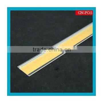 supermarket plastic rail with adhesive tape/magnet tape