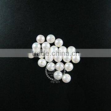 8mm Half Drilled White Round Artificial Imitation Mother of Pearl Shell Pearl Beads for Earrings Studs DIY Supplies 3021048