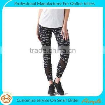 China factory online wholesale clothing womens gym mesh leggings yoga pants