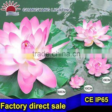 Dia 30-60cm customized EVA artificial floating flower with led light for water