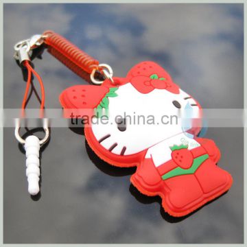 lovely animal design pvc key chain custom made