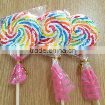 30g Multi-colored Sunflower Shape Round Flat Lollipop