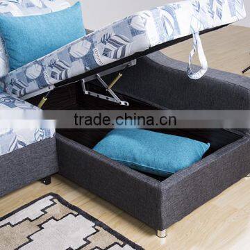 Multifunctional Fabric Corner Sofa Bed With Storage for Wholesales