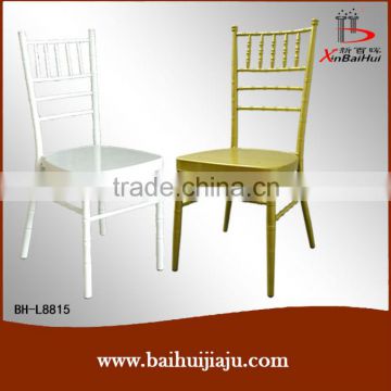 BH-L8815 factory price white and gold clear resin napoleon wedding chair