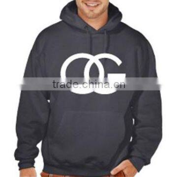 Hoodies-Men's Printed Pullover Sweatshirt With Hoody-Custom 2014 fashion fleece hoody-