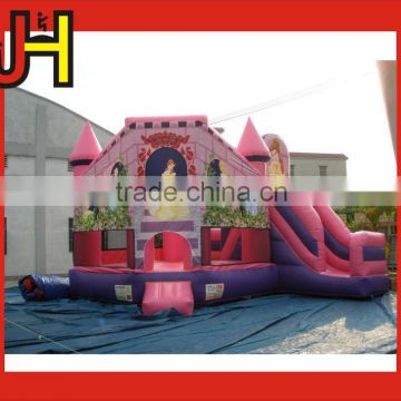 2016 Commercial Princess Inflatable Bouncy Castle With Slide