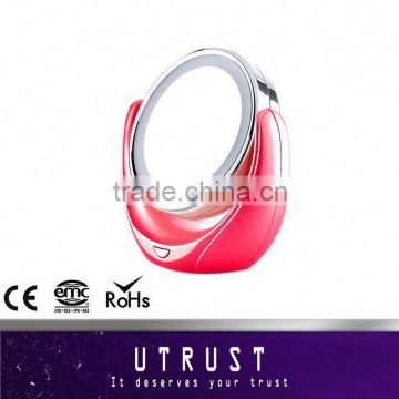 New launched fashion folding cosmetic for travel use contemporary round wall mirror