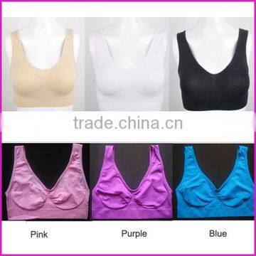 New U Back Sport Yoga Bra Leisure Seamless Genie Bra Camisole Exercise Crop Tops Non Padded 3pcs/set photo-2
