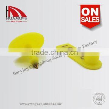 ear tag for buffalo with metal pin and TPU in yellow 50*16 mm