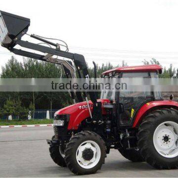 DQ1004 tractor, 100HP, 4WD, fit with 4in1 loader, towable backhoe, slasher mower, hole digger etc.