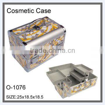 3layers Printed MDF Combination Lock Cosmetic Case