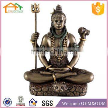 Factory Custom made best home decoration gift polyresin resin brass hindu god statue