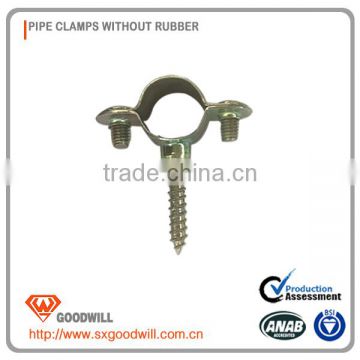 single &double ring size14/18/22/28/32/40/50 carbon steel pipe clamp without rubber