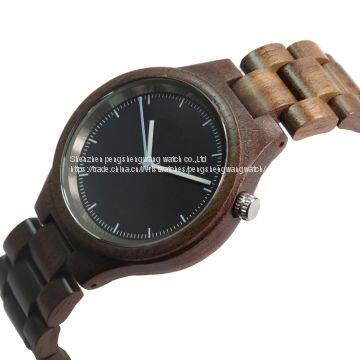 Fashion Walnut Wood Watches All Wood Band Woden Clock photo-2