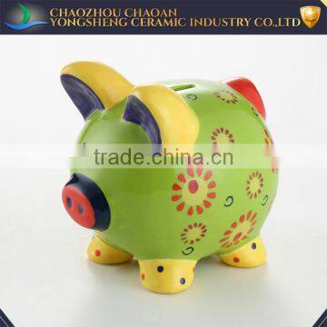 Ceramic animal pig money box wholesale