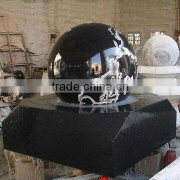 Black Marble Ball Water Fountain