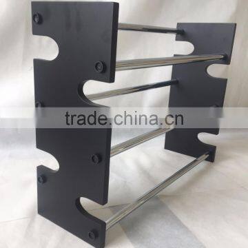 Expandable 4 Tier Free Standing Shoe Rack Stainless Steel Wood Closets photo-5