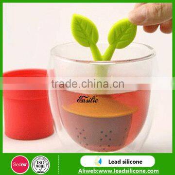 New Design Bonsai Shape Silicone Tea Infuser, Funny Silicone Tea Strainer/Infuser