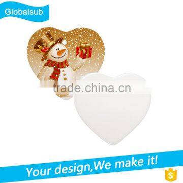 Heart Shape Christmas Ornament Import Sublimation Ceramic