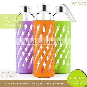 Heat Resistant Clear Glass Silicone Travel Tube and Bottle photo-5