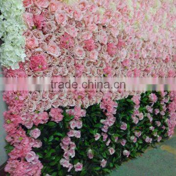Wooden Wall Flower Decoration,silk Flower Background Wall for Wedding photo-4