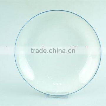5pcs White Porcelain Dinner Set With Green Rim Stock,dinnerware Sets photo-2