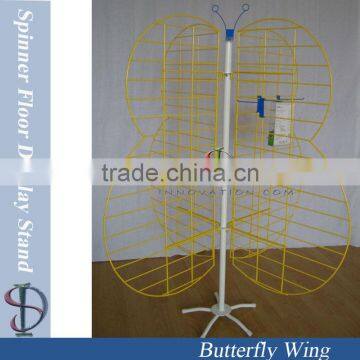 Rotating Floor Display Stand with Butterfly Wing